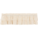 Muslin Ruffled Unbleached Natural Valance
