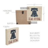 My Country Blue Liberty Bell Est 1776 Block Sign-Lange General Store