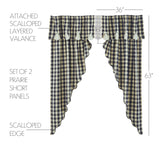 My Country Navy & Khaki Prairie Curtains-Lange General Store