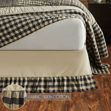 My Country Navy & Khaki Ruffled Bed Skirt-Lange General Store