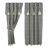 My Country Navy & Khaki Short Panel Curtains-Lange General Store