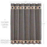 My Country Navy & Khaki Shower Curtain-Lange General Store