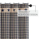 My Country Navy & Khaki Shower Curtain-Lange General Store