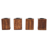 Tealight Holders NOEL Cube Set of 4-Lange General Store