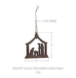 Nativity Scene Ornament Dark Finish