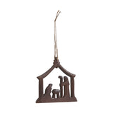 Nativity Scene Ornament Dark Finish