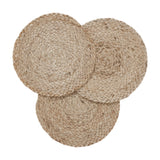 Natural Braided 8" Trivet Set of 3-Lange General Store
