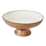 Natural With White Wooden Bowl-Lange General Store