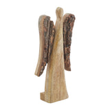 Natural and Dark Wooden Angel-Lange General Store