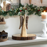 Natural and Dark Wooden Angel-Lange General Store