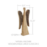 Natural and Dark Wooden Angel-Lange General Store