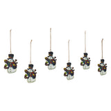 Nature's Snowman Metal Ornament Set of 6-Lange General Store