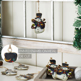 Nature's Snowman Metal Ornament Set of 6-Lange General Store
