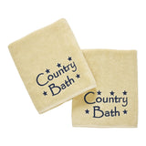 Navy Country Bath Stars Towels & Washcloths-Lange General Store