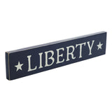 Navy Liberty Wooden Sign-Lange General Store