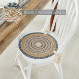 Navy Rose Braided Chair Pad-Lange General Store