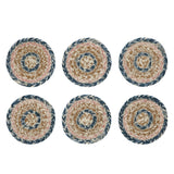 Navy Rose Braided Coasters-Lange General Store