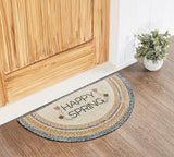 Navy Rose Happy Spring Collection Braided Rugs - Rectangle - Lange General Store