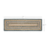 Navy Rose Rectangle Stair Tread Latex Rug-Lange General Store