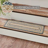 Navy Rose Rectangle Stair Tread Latex Rug-Lange General Store