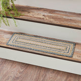 Navy Rose Rectangle Stair Tread Latex Rug-Lange General Store