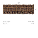 Navy Star Valance