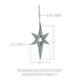Northern Yule Distressed Grey Wooden Stars-Lange General Store