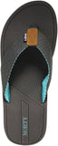 Norty Men's Flip Flop Sandal Grey Turquoise-Lange General Store