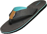 Norty Men's Flip Flop Sandal Grey Turquoise-Lange General Store