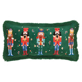 Nutcracker Green Fringed Pillow-Lange General Store