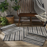 Onyx and Ivory Chindi Rag Rug-Lange General Store