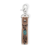 Oregon Way Hand-tooled Leather Key Fob-Lange General Store