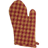 Oven Mitt - Burgundy Star-Lange General Store