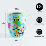 Owls On Tree Boxed Ceramic Mug-Lange General Store