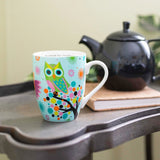 Owls On Tree Boxed Ceramic Mug-Lange General Store