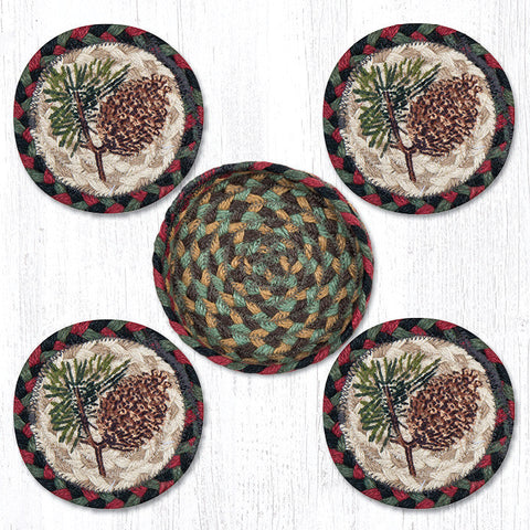 Ozark Pine Braided Coaster Set-Lange General Store