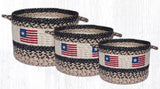 Patriot Flag Braided Baskets-Lange General Store