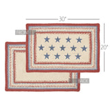 Patriotic Stars Collection Braided Rugs - Rectangle-Lange General Store