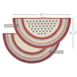 Patriotic Stars Collection Braided Rugs - Rectangle-Lange General Store