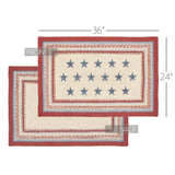 Patriotic Stars Collection Braided Rugs - Rectangle-Lange General Store