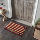 Patriotic Stripes Welcome Door Mats-Lange General Store