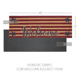 Patriotic Stripes Welcome Door Mats-Lange General Store