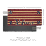 Patriotic Stripes Welcome Door Mats-Lange General Store