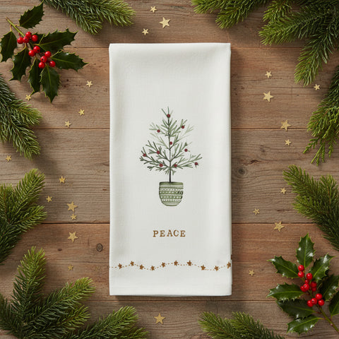 Peace Tree Dishtowel-Lange General Store