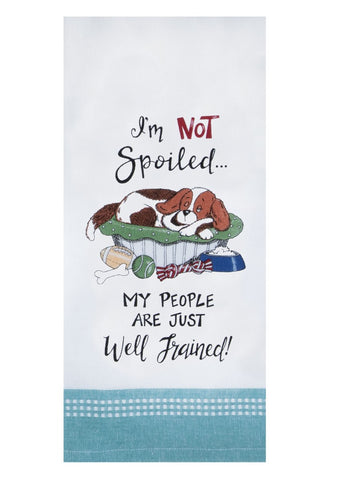 Pet Dog I'm Not Spoiled Tea Towel-Lange General Store