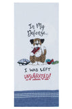 Pet Dog In My Defense Tea Towel-Lange General Store