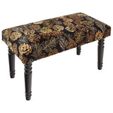 Rustic Pinecone Hooked Bench