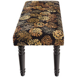 Rustic Pinecone Hooked Bench
