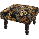 Rustic Pinecone Hooked Stool