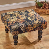 Rustic Pinecone Hooked Stool